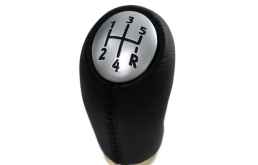 ΠΟΜΟΛΟ ΛΕΒΙΕ ΤΑΧΥΤΗΤΩΝ RENAULT CLIO III/ KANGOO II/ LOGAN/ SANDERO-5 ΤΑΧΥΤΗΤΕΣ -12345R- ΑΣΗΜΙ/ ΜΑΥΡΟ - ΔΕΡΜΑ