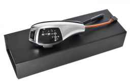 ΠΟΜΟΛΟ ΛΕΒΙΕ ΤΑΧΥΤΗΤΩΝ BMW X5 E70/ X6/ E39 4D/5D FACELIFT '00-'03/ E53 FACELIFT '03- ΑΥΤΟΜΑΤΟ R-N-D - ΜΑΥΡΟ ΔΕΡΜΑ/ΑΣΗΜΙ - ΗΛΕΚΤΡΟΝΙΚΟ