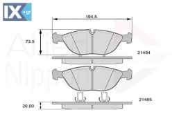 ΣΕΤ ΔΙΣΚΟΦΡΕΝΑ ΕΜΠΡ. AUDI  ADB01003 0034202120 0034209120 2104200120 A0034202120 A0034209120 A2104200120 34111162884 34111165626 34111166161 34116753799 34116761246 3B7698151 8D0698151D 8N0698151D 3B7
