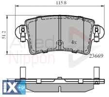 ΣΕΤ ΔΙΣΚΟΦΡΕΝΑ ΟΠΙΣΘ. RENAULT-NISSAN-OPE  ADB01036 1605982 4403467 9111467 93173182 95515197 4406000QAE 7701206763 1605982 4403467 9111467 93173182 95515197 7701206763 8671016747