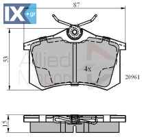 ΣΕΤ ΔΙΣΚΟΦΡΕΝΑ ΟΠΙΣΘ. AUDI-VW-SEAT-NISSA  ADB0108 161698451D 191615415A 191615415D 191698451A 191698451B 191698451C 1H0698451C 1H0698451E 1H0698451F 8E0698451B 8E0698451D 8E0698451E 161698451D 1916154