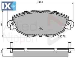 ΣΕΤ ΔΙΣΚΟΦΡΕΝΑ ΕΜΠΡ. FORD  ADB01110 1121894 1126718 1204843 1250688 1521531 1522062 1783849 1S712K021AC 1S7J2K021AA ME1S7J2K021AC ME1S7J2K021AD C2S12638 C2S17129 C2S48022 C2S52079 CS217129