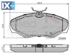 ΣΕΤ ΔΙΣΚΟΦΡΕΝΑ ΕΜΠΡ. NISSAN-RENAULT  ADB01127 1605198 4414021 4414519 9199257 93173641 93192063 95599219 4106000QAE 7701054771 1605198 4414021 4414519 9199257 93173641 93192063 95599219 6024371662 602