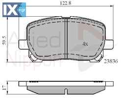 ΣΕΤ ΔΙΣΚΟΦΡΕΝΑ ΕΜΠΡ. FIAT-TOYOTA  ADB01132 0446502080 0446544050 0446544060 0446544090 04465YZZCT 446502080 446544060 446544090