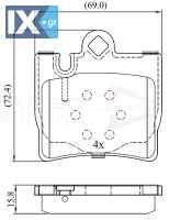 ΣΕΤ ΔΙΣΚΟΦΡΕΝΑ ΟΠΙΣΘ. MERCEDES  ADB01143 0034200620 0034201920 0044209420 A0034200620 A0034201920 A0044209420