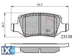 ΣΕΤ ΔΙΣΚΟΦΡΕΝΑ ΟΠΙΣΘ. MERCEDES  ADB01149 1684200420 1694200420 4144200120 A1684200420 A1694201120 A1694201420 A1694201720 A4144200120