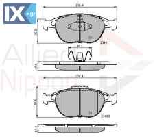 ΣΕΤ ΔΙΣΚΟΦΡΕΝΑ ΕΜΠΡ. FORD  ADB01150 1360303 1763678 2M5V2K021AA 2M5Z2001A5 2T142K021AC 2T1J2K021AA 4346371 4387361 4427737 ME2T1J2K021AA