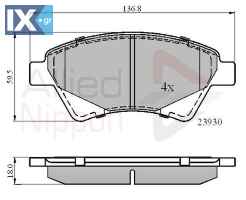ΣΕΤ ΔΙΣΚΟΦΡΕΝΑ ΕΜΠΡ. RENAULT  ADB01160 410601241R 410608713R 7701206044 7701207184 7701207672 7701208122 7701209444 7701209697 8671016184