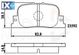 ΣΕΤ ΔΙΣΚΟΦΡΕΝΑ ΟΠΙΣΘ. LEXUS-TOYOTA  ADB01172 0446632030 0446632040 0446647010