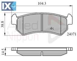 ΣΕΤ ΔΙΣΚΟΦΡΕΝΑ ΟΠΙΣΘ. CHEVROLET  ADB01191 96405131 96405131