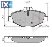 ΣΕΤ ΔΙΣΚΟΦΡΕΝΑ ΕΜΠΡ. MERCEDES  ADB01209 0034206520 0034209920 0044207920 0044208720 A0034206520 A0034209920 A0044207920 A0044208720