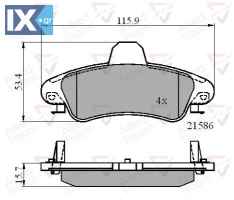 ΣΕΤ ΔΙΣΚΟΦΡΕΝΑ ΟΠΙΣΘ. FORD  ADB01235 1088934 1129885 1129985 1130120 1204850 1500667 1672938 6669779 7153476 XS712M008AE XS7J2M008AA
