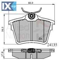 ΣΕΤ ΔΙΣΚΟΦΡΕΝΑ ΟΠΙΣΘ. PEUGEOT  ADB01252 425279 425326 425404 425421 425491 E172240 425279 425326 425404 425421 425491 E172240