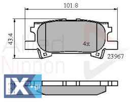 ΣΕΤ ΔΙΣΚΟΦΡΕΝΑ ΟΠΙΣΘ. LEXUS  ADB01279 0446648060 0446648061 446648060 0446648030 0446648040 0446648060 0446648090