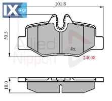 ΣΕΤ ΔΙΣΚΟΦΡΕΝΑ ΟΠΙΣΘ. MERCEDES  ADB01306 0004216210 0014211010 004216210 0064204420 A0004216210 A0014211010 A0064204420