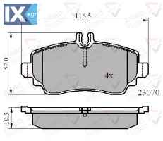 ΣΕΤ ΔΙΣΚΟΦΡΕΝΑ ΕΜΠΡ. MERCEDES  ADB01318 4144200220 A4144200220