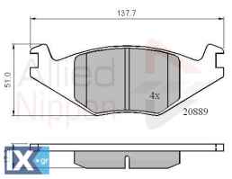 ΣΕΤ ΔΙΣΚΟΦΡΕΝΑ ΕΜΠΡ. SEAT-VW  ADB0136 191615115K 191698151 191698151A 191698151E 191698151F 191615115K 191698151 191698151A 191698151E 191698151F 191615115K 191698151 191698151A 191698151E 191698151F