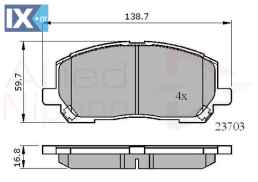 ΣΕΤ ΔΙΣΚΟΦΡΕΝΑ ΕΜΠΡ. LEXUS  ADB01507 446548030