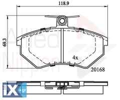 ΣΕΤ ΔΙΣΚΟΦΡΕΝΑ ΕΜΠΡ. SEAT-VW  ADB0152 357698151A 357698151D 357698151H 431698151F 437698151 853698151A 357698151A 357698151D 357698151H 431698151F 431698151G 437698151 853698151A 357698151A 357698151D