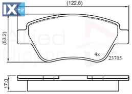 ΣΕΤ ΔΙΣΚΟΦΡΕΝΑ ΕΜΠΡ. FIAT  ADB01535 77362179 77362743 77363035 77363992 9949556 77362179 77363992 77362179 77363992