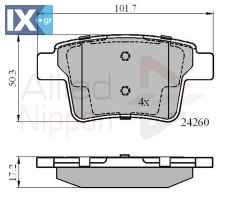 ΣΕΤ ΔΙΣΚΟΦΡΕΝΑ ΟΠΙΣΘ. FORD-JAGUAR  ADB01557 5F9Z2200B 7F9Z2200A 8G1Z2001A 1356392 1521329 1522073 4S712M008AB 5F9Z2200AA 5F9Z2200B 7F9Z2200A ME4S7J2M008AB C2S38068 C2S48024 C2S52081