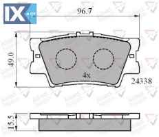 ΣΕΤ ΔΙΣΚΟΦΡΕΝΑ ΟΠΙΣΘ. TOYOTA  ADB01581 0446602220 0446606060 0446606070 0446606090 0446606100 0446606200 0446606210 0446633160 0446633180 0446633200 0446642060 0446675010 04466YZZE8 446633160 44664206