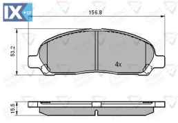 ΣΕΤ ΔΙΣΚΟΦΡΕΝΑ ΕΜΠΡ. MITSUBISHI  ADB01606 MR407127
