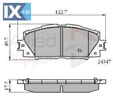 ΣΕΤ ΔΙΣΚΟΦΡΕΝΑ ΕΜΠΡ. TOYOTA  ADB01612 0446552200 0446552260