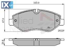 ΣΕΤ ΔΙΣΚΟΦΡΕΝΑ ΕΜΠΡ. IVECO  ADB01616 42555881 42561355 42576975 500055563