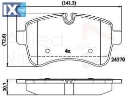 ΣΕΤ ΔΙΣΚΟΦΡΕΝΑ ΟΠΙΣΘ. IVECO  ADB01617 42555917