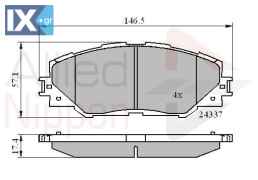 ΣΕΤ ΔΙΣΚΟΦΡΕΝΑ ΕΜΠΡ. TOYOTA  ADB01625 0446502230 0446542140 0446542150 0446542180 0446542190 04465YZZDY 446542140 446542150 446542180 446542190