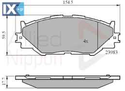 ΣΕΤ ΔΙΣΚΟΦΡΕΝΑ ΕΜΠΡ. LEXUS  ADB01632 0446553020 0446553040 0446553020 0446553040