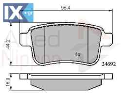ΣΕΤ ΔΙΣΚΟΦΡΕΝΑ ΟΠΙΣΘ. RENAULT  ADB01715 4154210410 A4154210410 440604876R 440606267R 7701209869