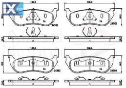 ΣΕΤ ΔΙΣΚΟΦΡΕΝΑ ΟΠΙΣΘ. FORD  ADB01751 3538978 F58A2M008BA F58Z2200B F58Z2200F