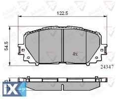 ΣΕΤ ΔΙΣΚΟΦΡΕΝΑ ΕΜΠΡ. TOYOTA  ADB01767 044650D130 044650D150 044650D160 0446552240 0446552270 0446552310