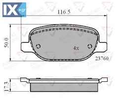 ΣΕΤ ΔΙΣΚΟΦΡΕΝΑ ΟΠΙΣΘ. ALFA ROMEO - LANCI  ADB01769 71772223 71773138 71772223 77362273 77363579 77363580 77363818 77363819 77364273 9949203 77362273 77363579 77363818 9949203