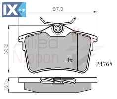 ΣΕΤ ΔΙΣΚΟΦΡΕΝΑ ΟΠΙΣΘ. CITROEN  ADB01797 1608520480 425414 425415 425429 1608520480 425414 425415 425429