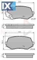 ΣΕΤ ΔΙΣΚΟΦΡΕΝΑ (8 TMX.) ΕΜΠΡ. MITSUBISHI  ADB02007 MK528945 MK529908