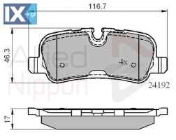 ΣΕΤ ΔΙΣΚΟΦΡΕΝΑ ΟΠΙΣΘ. LAND ROVER  ADB02021 5H322C562BA 5H322C562CA AH422C562AA LR010664 LR015519 LR016808 LR019627 LR021316 LR032060 LR032377 LR055454 LR055455 SFP500020 SFP500021 SFP500022 SFP500040
