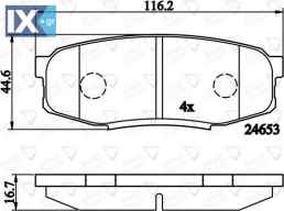 ΣΕΤ ΔΙΣΚΟΦΡΕΝΑ ΟΠΙΣΘ. TOYOTA  ADB02124 044660C010 0446660120 0446660160