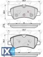 ΣΕΤ ΔΙΣΚΟΦΡΕΝΑ ΟΠΙΣΘ. FORD  ADB02143 1763916 1829395 1840037 1916327 2006029 BK212M008AA BK212M008AB BK212M008AC