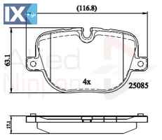 ΣΕΤ ΔΙΣΚΟΦΡΕΝΑ ΟΠΙΣΘ. LAND ROVER  ADB02212 LR015577 LR025739
