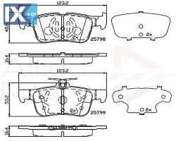 ΣΕΤ ΔΙΣΚΟΦΡΕΝΑ ΟΠΙΣΘ. FORD  ADB02243 5302023 DG9C2M007CB DG9Z2200F 5341206 DF9Z2200Z DG9C2M007GA DG9Z2200A DG9Z2200C DG9Z2200D DG9Z2200E