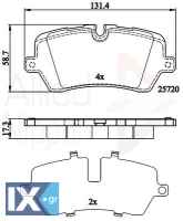 ΣΕΤ ΔΙΣΚΟΦΡΕΝΑ ΟΠΙΣΘΙΑ LAND ROVER  ADB02256 LR036574 LR065492 LR068303 LR079910 LR079935 LR084118 LR106326 LR108260 LR123717 LR139173 LR146155 LR162042 LR162047 LR162048