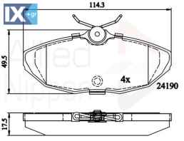 ΣΕΤ ΔΙΣΚΟΦΡΕΝΑ ΟΠΙΣΘ.JAGUAR  ADB02289 C2C20585 C2C8342