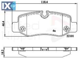 ΣΕΤ ΔΙΣΚΟΦΡΕΝΑ ΟΠΙΣΘ. MERCEDES  ADB02315 4474200120 447420012028 4474200320 A4474200120 A447420012028 A4474200320