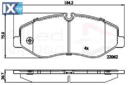 ΣΕΤ ΔΙΣΚΟΦΡΕΝΑ ΕΜΠΡ. MERCEDES  ADB02317 4474200020 4474200220 4474210800 A4474200020 A4474200220 A4474210800