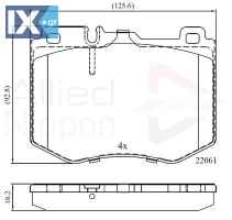 ΣΕΤ ΔΙΣΚΟΦΡΕΝΑ ΕΜΠΡ.  MERCEDES-BENZ  ADB02348 0004206700 0004208000 0084201820 0084201920 A0004206700 A0084201820 A0084201920