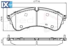 ΣΕΤ ΔΙΣΚΟΦΡΕΝΑ ΕΜΠΡ.  VW  ADB02400 2N0698151A 2N0698151A 2N0698151A 2N0698151A 65508206001