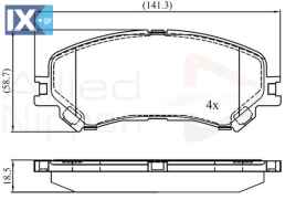 ΣΕΤ ΔΙΣΚΟΦΡΕΝΑ ΕΜΠΡ.  RENAULT  ADB02423 410606124R 410606808R